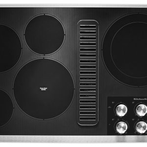 36" Electric Downdraft Cooktop with 5 Elements - Stainless Steel