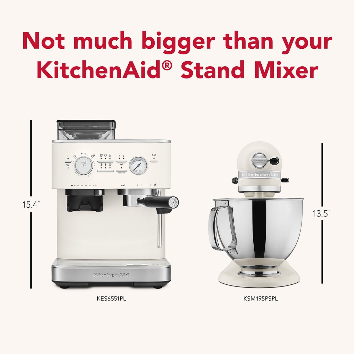 Semi Automatic Espresso Machine with Burr Grinder - Porcelain White - Image 7