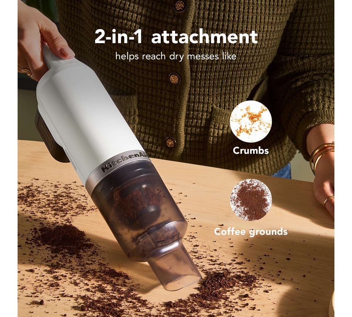 KitchenAid Go® Cordless Kitchen Vacuum - battery sold separately - Porcelain White - Image 4