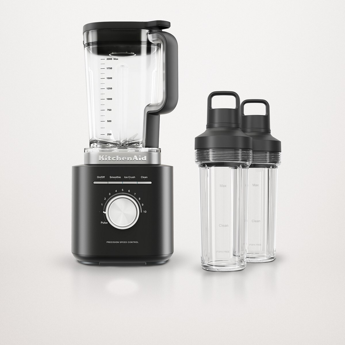 KitchenAid® Pure Power Blender with 2 Personal Blending Jars - Black Matte - Image 2