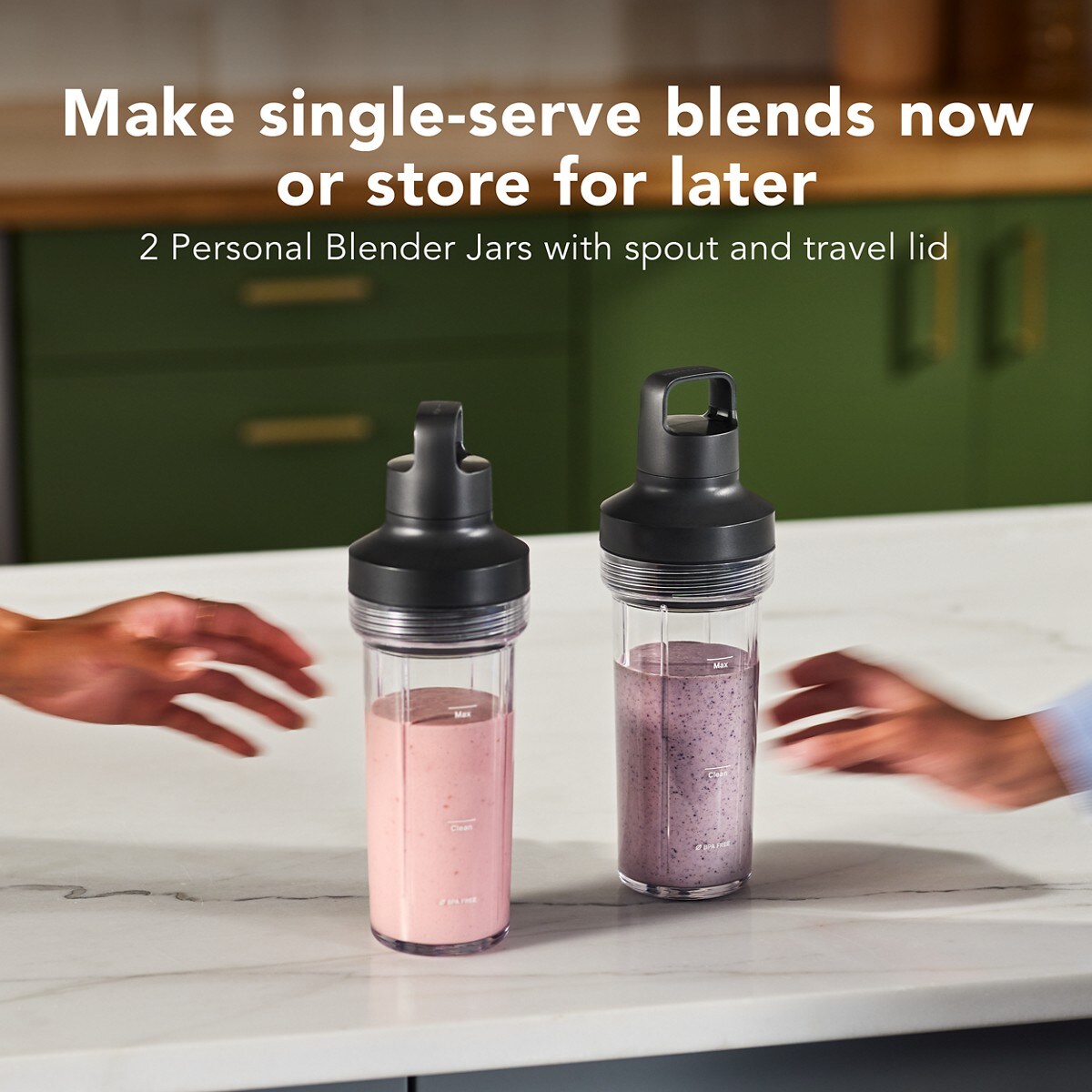 KitchenAid® Pure Power Blender with 2 Personal Blending Jars - Matte Charcoal Grey - Image 4
