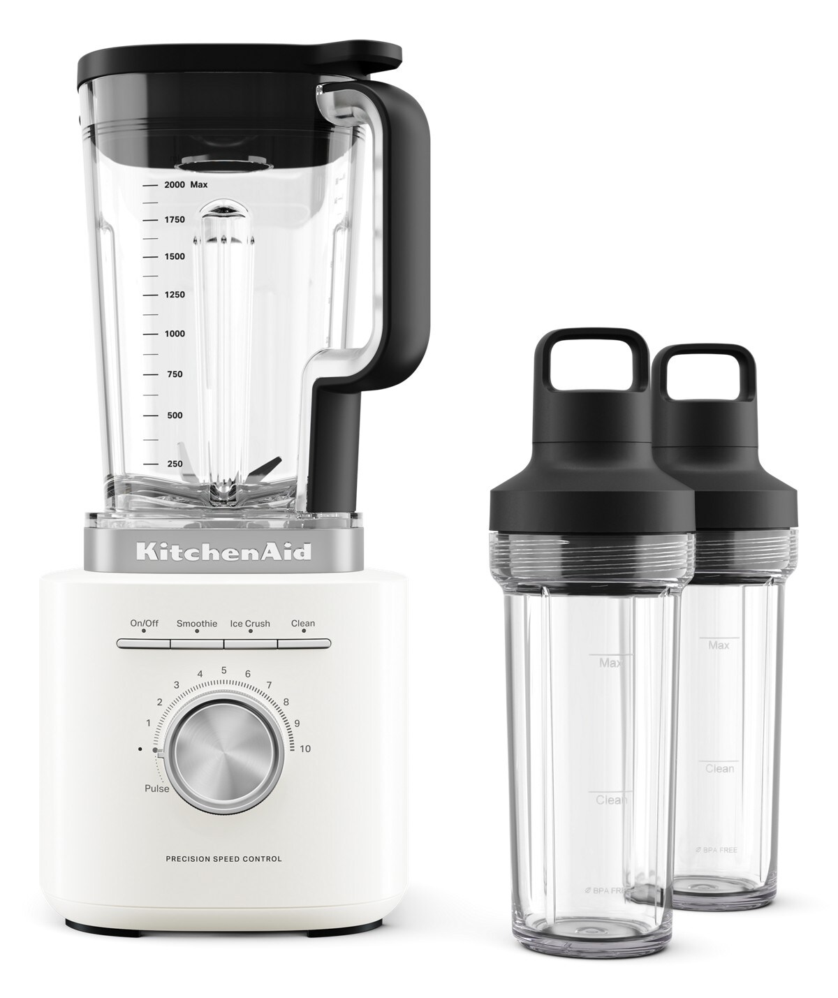 KitchenAid® Pure Power Blender with 2 Personal Blending Jars - Porcelain White - Image 2