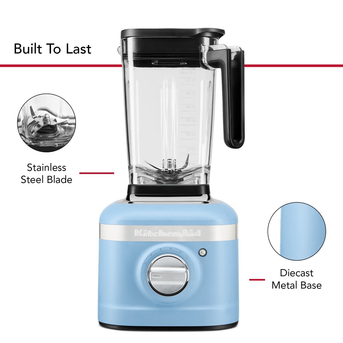 K400 Variable Speed Blender with Tamper - Blue Velvet - Image 4