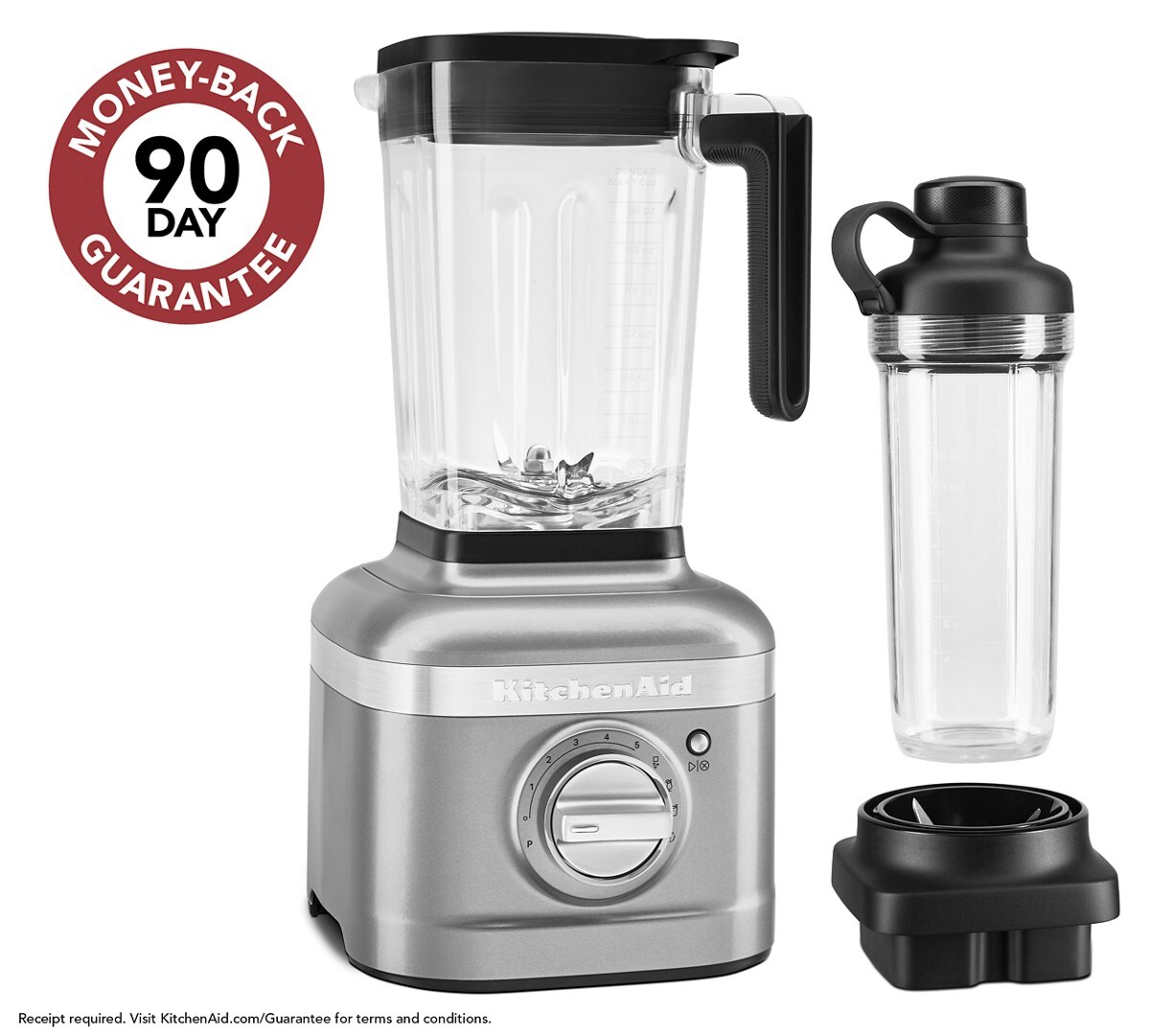 K400 Variable Speed Blender with Personal Blender Jar - Contour Silver