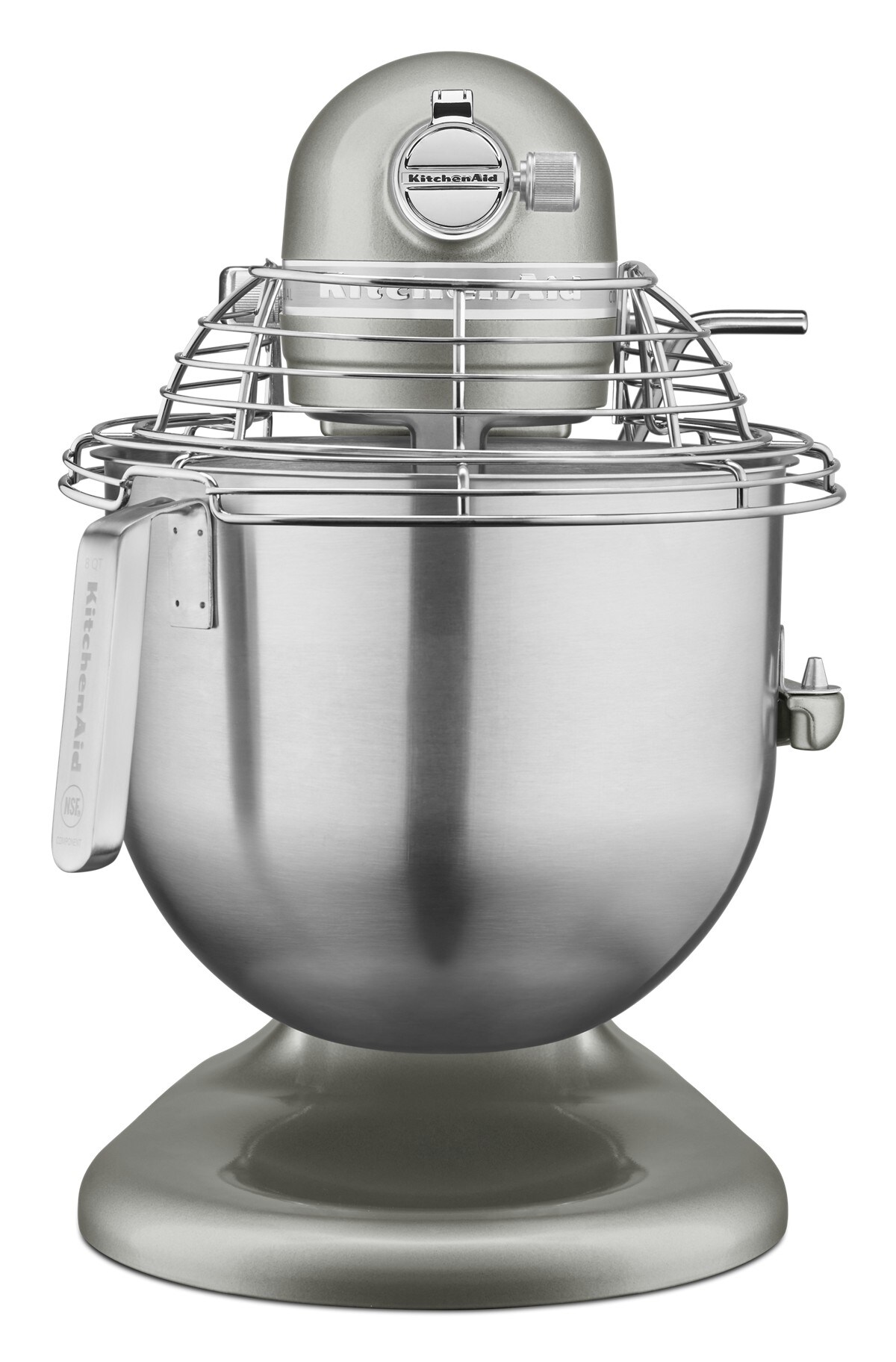 NSF Certified® Commercial Series 8 Quart Bowl-Lift Stand Mixer with Stainless Steel Bowl Guard - Contour Silver - Image 3