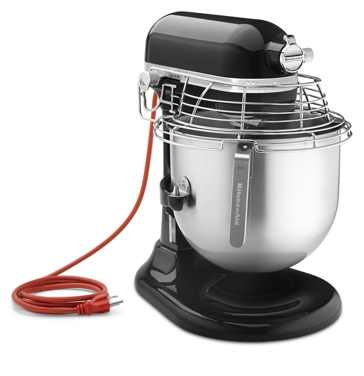 NSF Certified® Commercial Series 8 Quart Bowl-Lift Stand Mixer with Stainless Steel Bowl Guard - Onyx Black