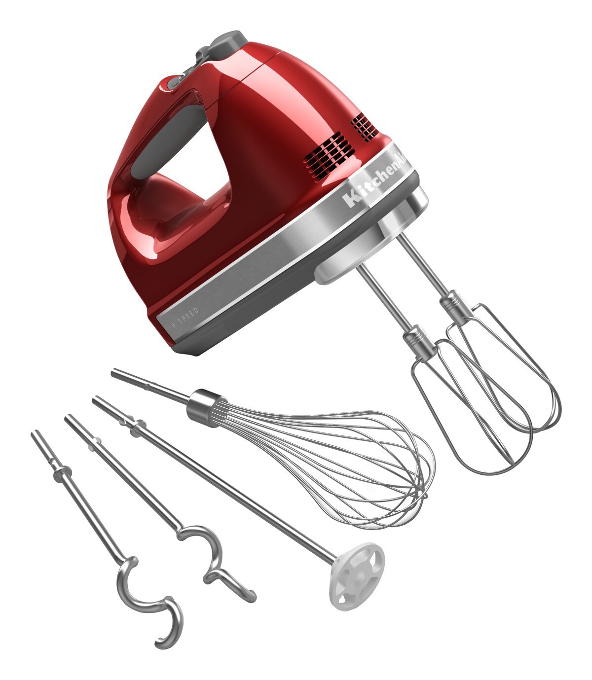 Refurbished 9 Speed Hand Mixer - Candy Apple Red