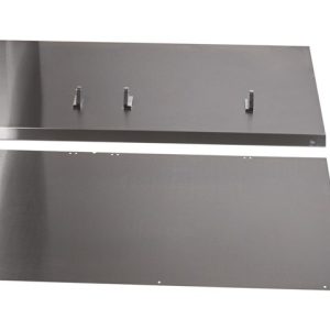 48" Range Hood Backguard Kit with Dual Position Shelf, Stainless Steel, fits JXW9048WP, Size: 20" H